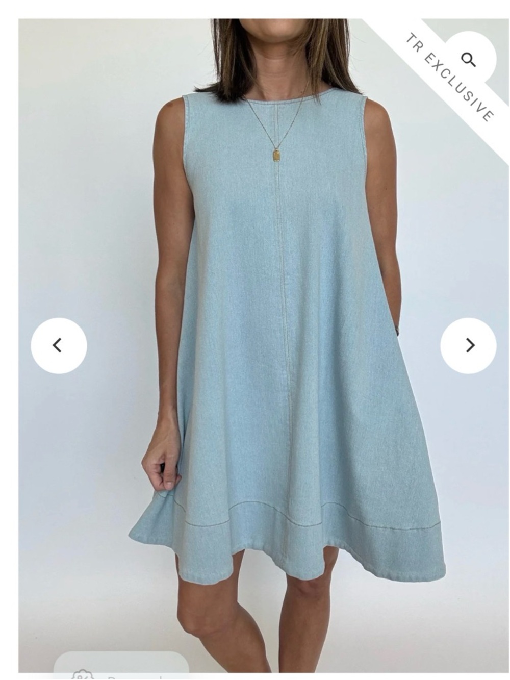 Sleeveless Powder Blue Mini A-Line Dress